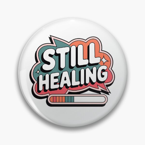 Item preview, Still Healing – Motivational Retro Sticker for Self-Care & Positivity designed and sold by WatermelonPink.