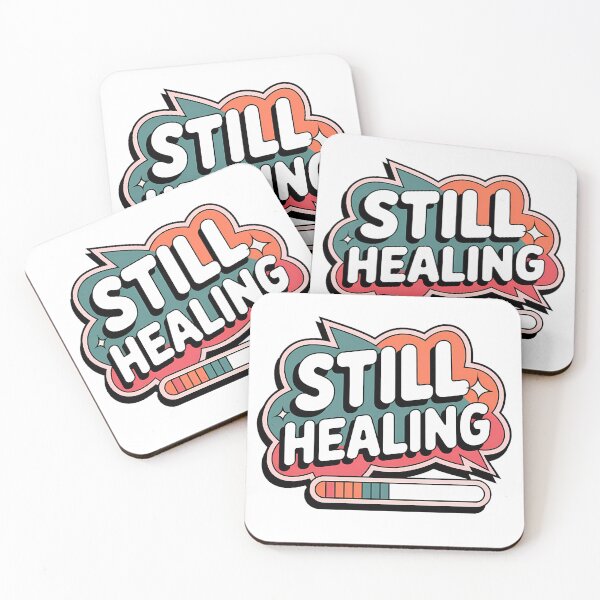 Item preview, Still Healing – Motivational Retro Sticker for Self-Care & Positivity designed and sold by WatermelonPink.