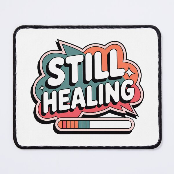 Item preview, Still Healing – Motivational Retro Sticker for Self-Care & Positivity designed and sold by WatermelonPink.