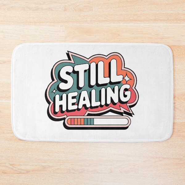 Item preview, Still Healing – Motivational Retro Sticker for Self-Care & Positivity designed and sold by WatermelonPink.