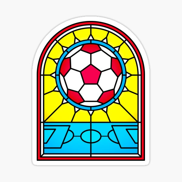 Item preview, Soccer Stained Glass Church Window Design designed and sold by Slam-Dunkan.