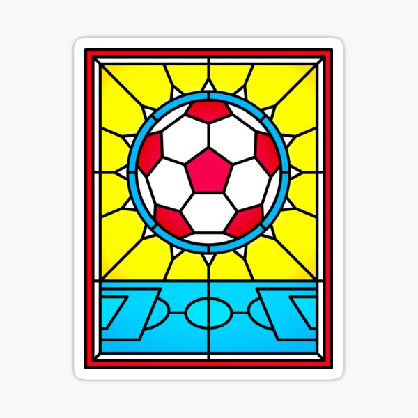 Item preview, Soccer Stained Glass Church Window Design designed and sold by Slam-Dunkan.