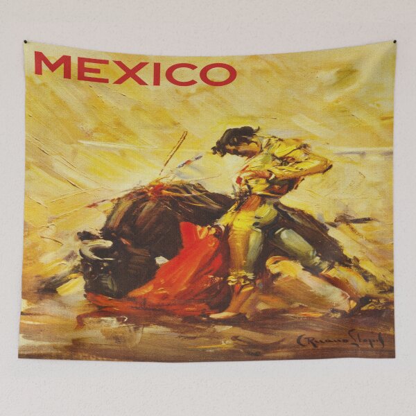 Item preview, Vintage Mexico Matador Travel Poster designed and sold by JustEclectic.