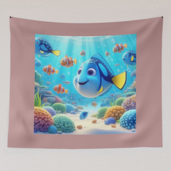 Item preview, Underwater Adventure with Dory and Friends Art Print designed and sold by choder61.
