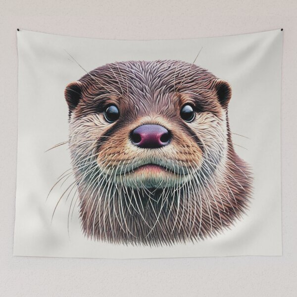 Item preview, Otter Colored Pencil Sketch Portrait designed and sold by MaedK.