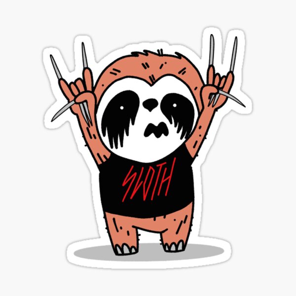 Item preview, Sloth Metalhead designed and sold by thedarvills.