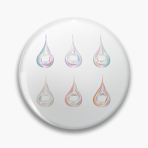 Item preview, Six Droplets - Deep Colours, Light Background designed and sold by Onyx Swan Art.