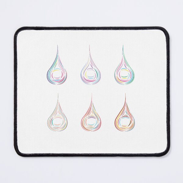 Item preview, Six Droplets - Deep Colours, Light Background designed and sold by Onyx Swan Art.