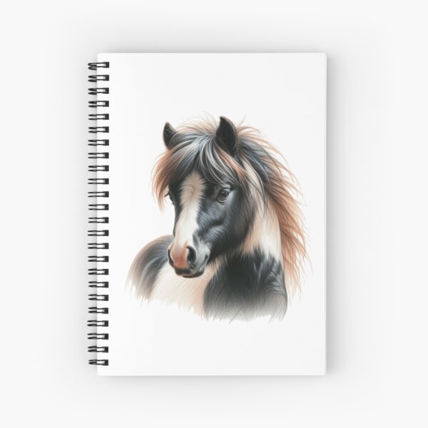 Aperçu de l'œuvre Portrait de poney Shetland au crayon de couleur créée et vendue par MaedK.