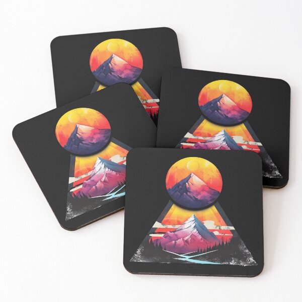 Item preview, Majestic Mountain Sunset – Geometric Alpine Landscape designed and sold by EmiBarDesign.