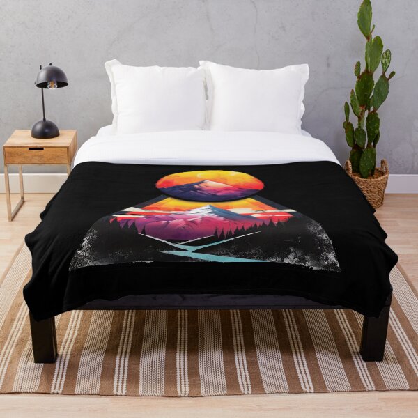 Artikelvorschau, Majestätischer Sonnenuntergang in den Bergen – Geometrische Alpenlandschaft entworfen und verkauft von EmiBarDesign.