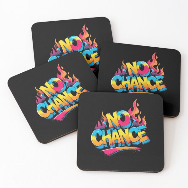 Item preview, Vibrant "No Chance" Graffiti Fire Text Art designed and sold by ArtComixHaven.