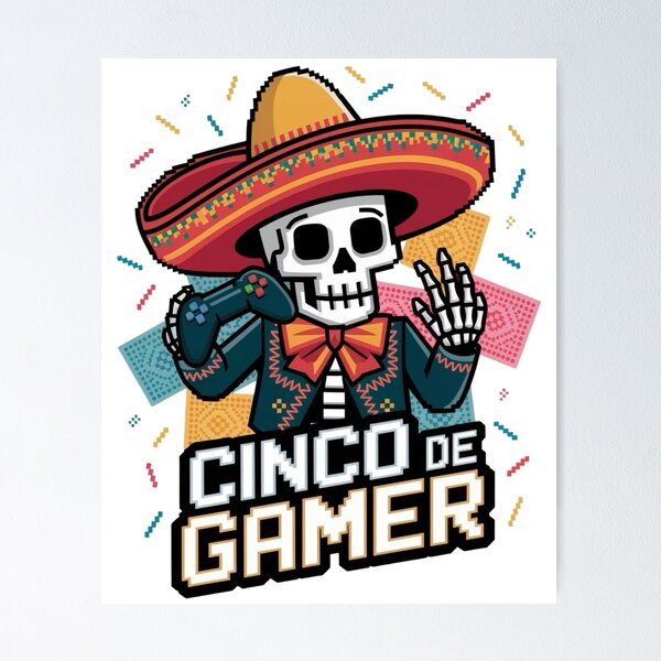 Artikel-Vorschau von Cinco de Mayo Gamer Lustige Pixel-Art-Gaming-Fiesta, designt und verkauft von BunBuntheDog-.