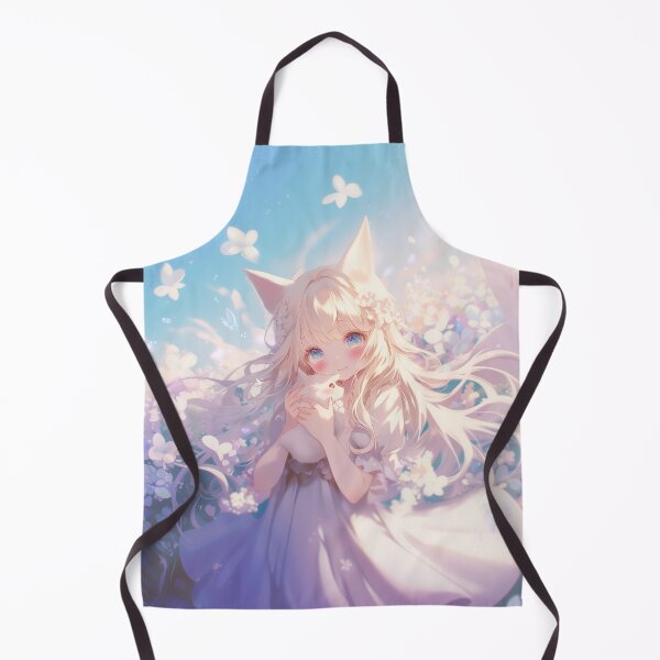 Item preview, Dreamy Fox Girl in a Flower Field – Soft Fantasy Anime Art designed and sold by Kawai Anime Shop.