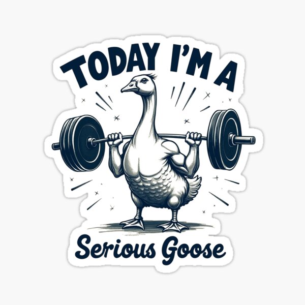 Item preview, Today I'm A Serious Goose Lifting Weights Gym designed and sold by Blok45.