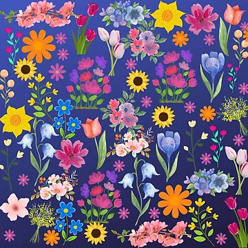 Artwork thumbnail, Spring Flower Collection by DesignerChic111