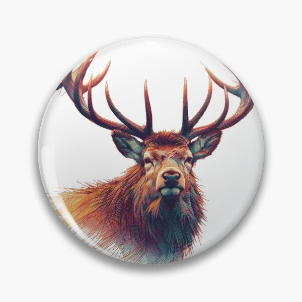 Item preview, Scottish Highland Stag Sketch Abstract Retro Sketch designed and sold by MaedK.