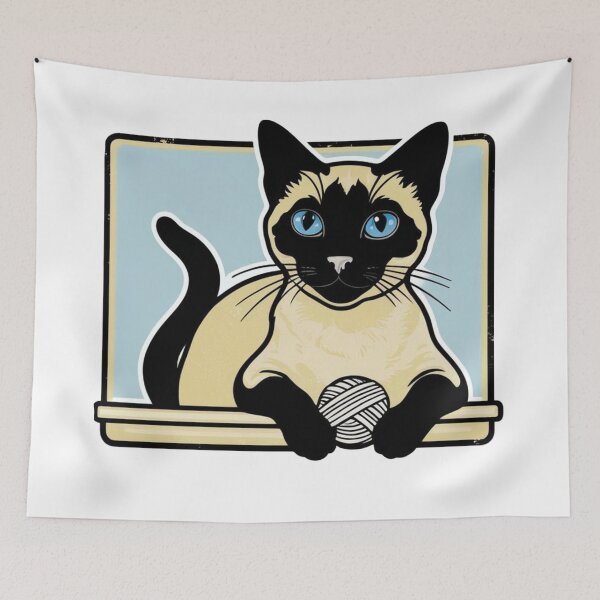 Item preview, Siamese Cat Retro Vintage Cat mom  designed and sold by hemp3x.