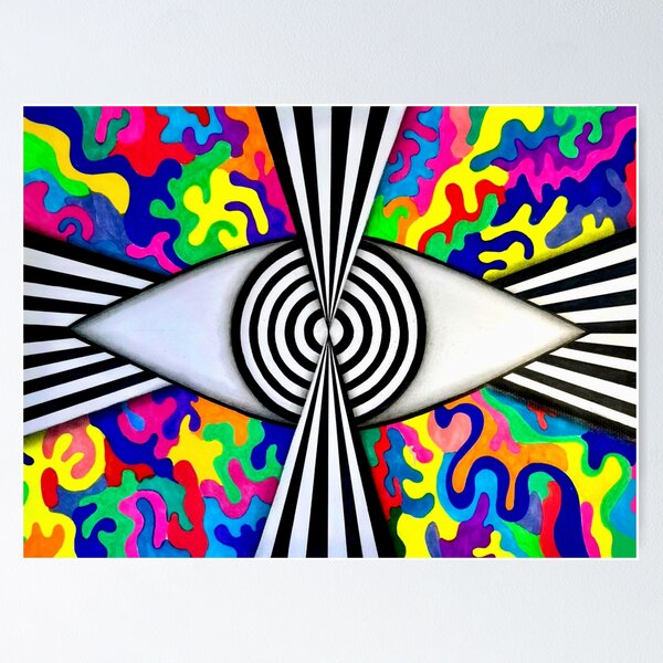Vista previa del artículo con la obra «Psychedelic Eye», diseñado y vendido por subitax.