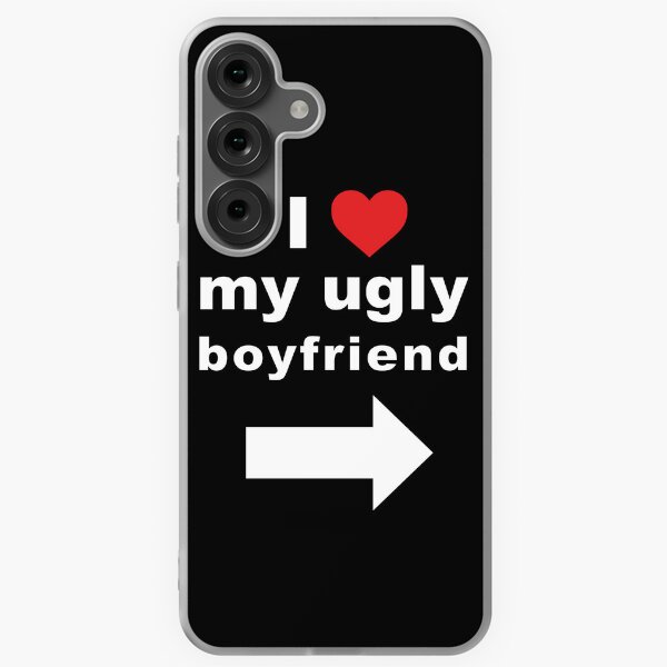 Item preview, I love my ugly boyfriend quote shirt sticker designed and sold by Eva-vdz.