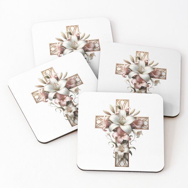 Item preview, Cross and Lilies designed and sold by CraftsEtc.