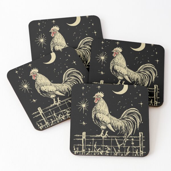 Item preview, Dawn Keeper Golden Rooster - Celestial Farm Guardian Print designed and sold by TuncGK.