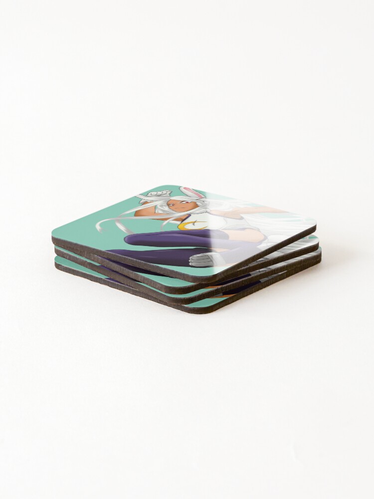 Thumbnail 4 of 5, Coasters (Set of 4), Leaping Rabbit designed and sold by Gleam-shop.