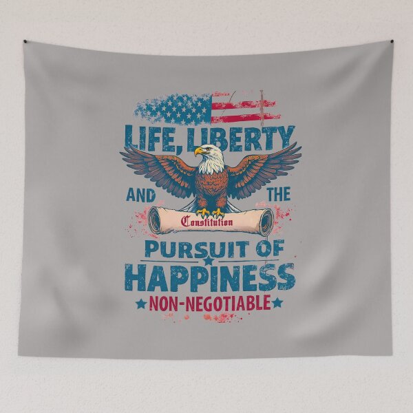 Item preview, Life, Liberty, And The Pursuit Of Happiness Non-Negotiable: Patriotic Constitution Art designed and sold by elynne9.