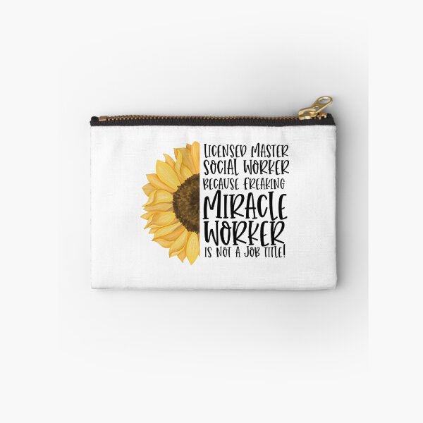 Item preview, LMSW - Licensed Master Social Worker Because Freaking Miracle Worker Isn't A Job Title! - Sunflower designed and sold by TeesYouWant.
