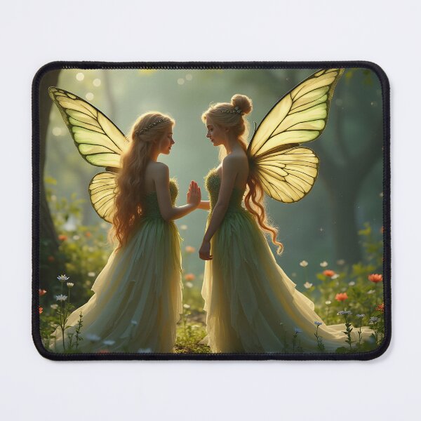 Item preview, Two Enchanted Fairies Meet in a Magical Forest designed and sold by vividcrucibledesigns.