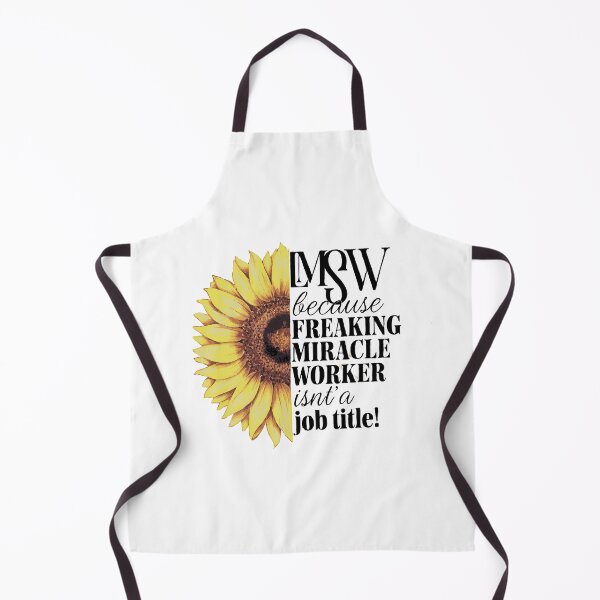 Item preview, LMSW - Licensed Master Social Worker Because Freaking Miracle Worker Isn't A Job Title! - Sunflower designed and sold by TeesYouWant.