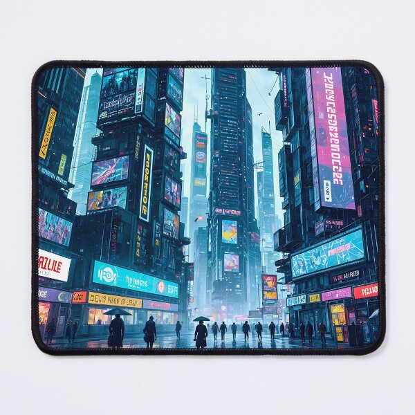 Item preview, Rainy Cyberpunk Cityscape designed and sold by Ink Art Design.