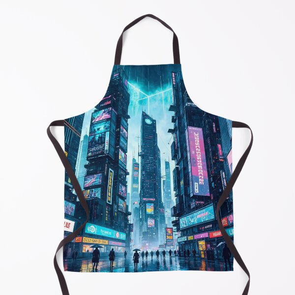 Item preview, Rainy Cyberpunk Cityscape designed and sold by Ink Art Design.