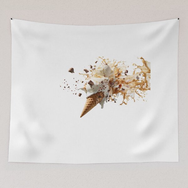 Item preview, Symphony of creamy delight: an ice cream explosion in mid-air designed and sold by MiraCleAI.