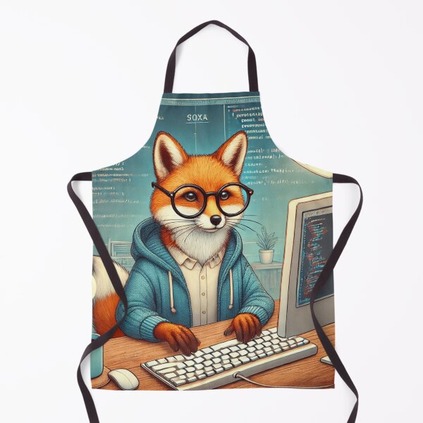 Artikelvorschau, Cyber Fox Coder | Futuristische Tech-Programmierkunst entworfen und verkauft von Warm Bowl Studio.