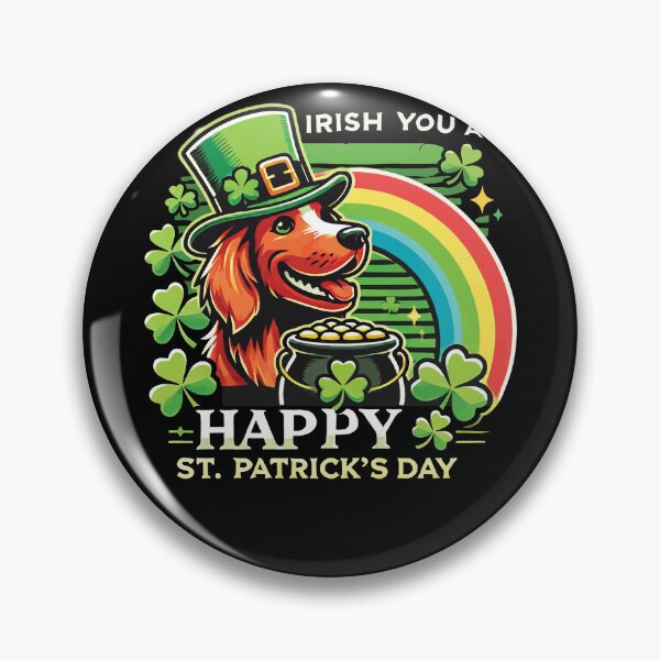 Item preview, Happy St. Patrick's Day Dog Rainbow designed and sold by LuminOrb.