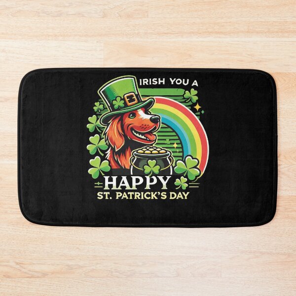Item preview, Happy St. Patrick's Day Dog Rainbow designed and sold by LuminOrb.