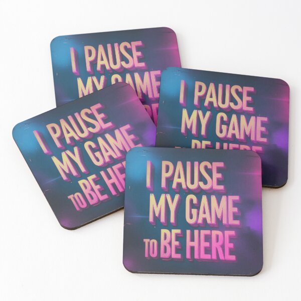 Item preview, I Pause My Game to Be Here – Retro Arcade-Inspired Design designed and sold by Moss and Moon Studio.