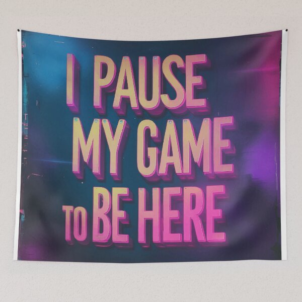 Item preview, I Pause My Game to Be Here – Retro Arcade-Inspired Design designed and sold by Moss and Moon Studio.