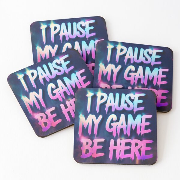 Item preview, I Pause My Game to Be Here – Retro Arcade-Inspired Design designed and sold by Moss and Moon Studio.