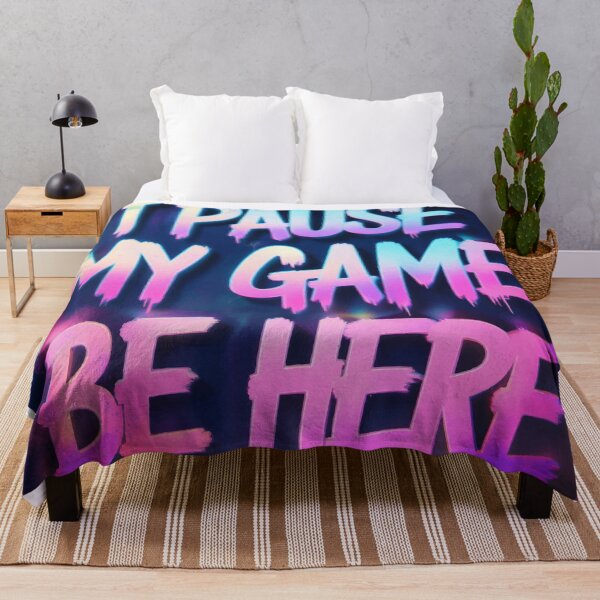 Item preview, I Pause My Game to Be Here – Retro Arcade-Inspired Design designed and sold by Moss and Moon Studio.