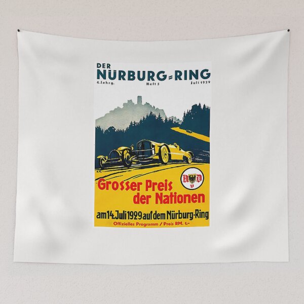 Item preview, Blast from the past art  Nurburgring 1929 designed and sold by Helios Be. Lavsh.