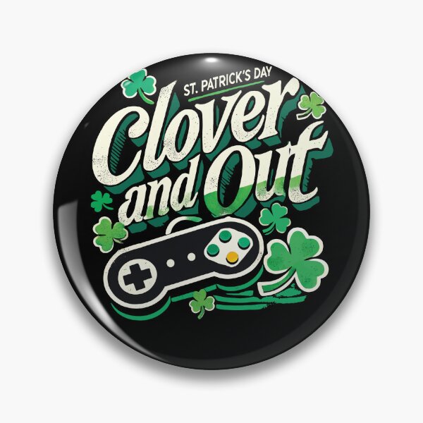 Item preview, St. Patrick's Day Retro Gaming Clover And Out designed and sold by LuminOrb.