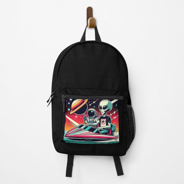 Item preview, Alien and his friend Astranaut using a speedboat in space designed and sold by Dogandesighn.