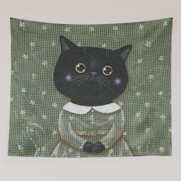 Item preview, The Wallflower Cat designed and sold by KilkennyCat Art.