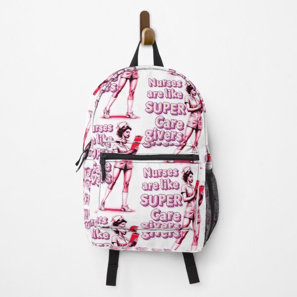 Item preview, Super Caregiver Nurse in Confident Retro Pink designed and sold by SplashTastic.