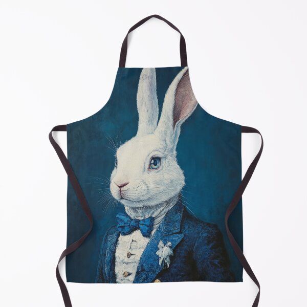 Item preview, A white rabbit in a blue tailcoat designed and sold by Julia Shepeleva.