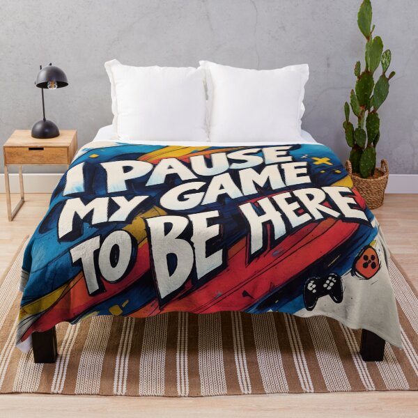 Item preview, I Pause My Game To Be Here – Bold Swirl Gaming Art designed and sold by Moss and Moon Studio.