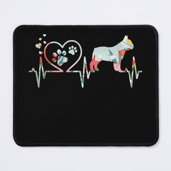 Item preview, Heartbeat Frenchie French Bulldog Mom Mama Dad Heart Gift T-Shirt designed and sold by StreetArtPro.