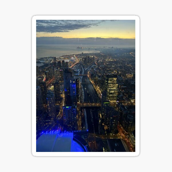 Item preview, View of the Toronto cityscape/skyline at night/dusk from CN Tower/Canada designed and sold by VeenaNair23.